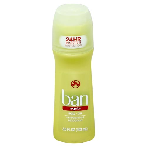 Image for Ban Antiperspirant Deodorant, Regular, Roll-On,3.5oz from MOUNTAIN GROVE PHARMACY