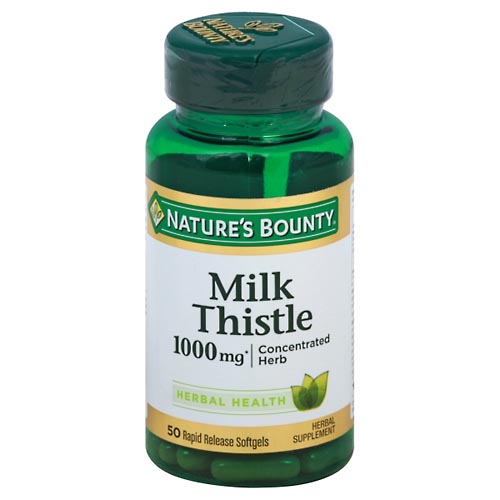 Image for Natures Bounty Milk Thistle, 1000 mg, Rapid Release Softgels,50ea from MOUNTAIN GROVE PHARMACY
