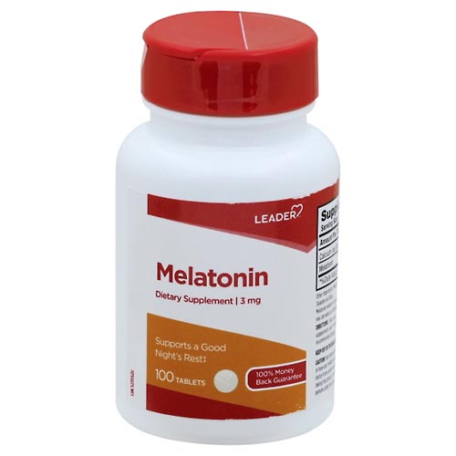 Image for Leader Melatonin, 3 mg, Tablets,100ea from MOUNTAIN GROVE PHARMACY