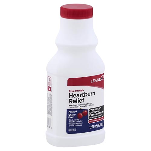 Image for Leader Heartburn Relief, Extra Strength, Cherry Flavor,12oz from MOUNTAIN GROVE PHARMACY