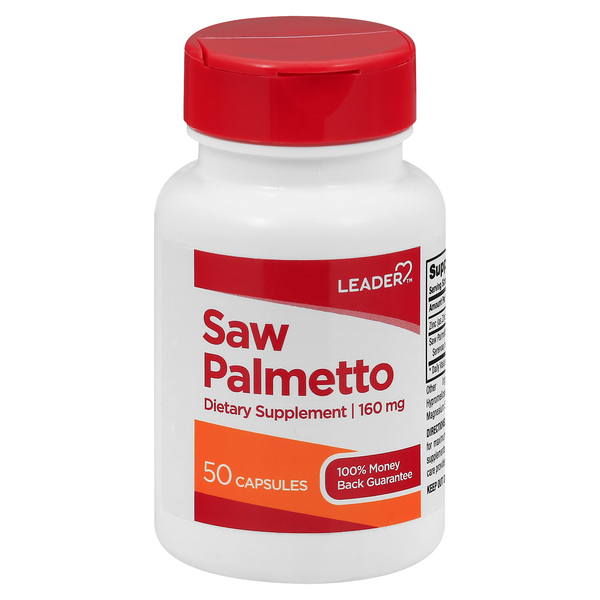 Image for Leader Saw Palmetto, 160 mg, Capsules,50ea from MOUNTAIN GROVE PHARMACY