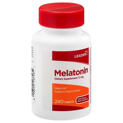 Image for Leader Melatonin, 3 mg, Tablets,240ea from MOUNTAIN GROVE PHARMACY