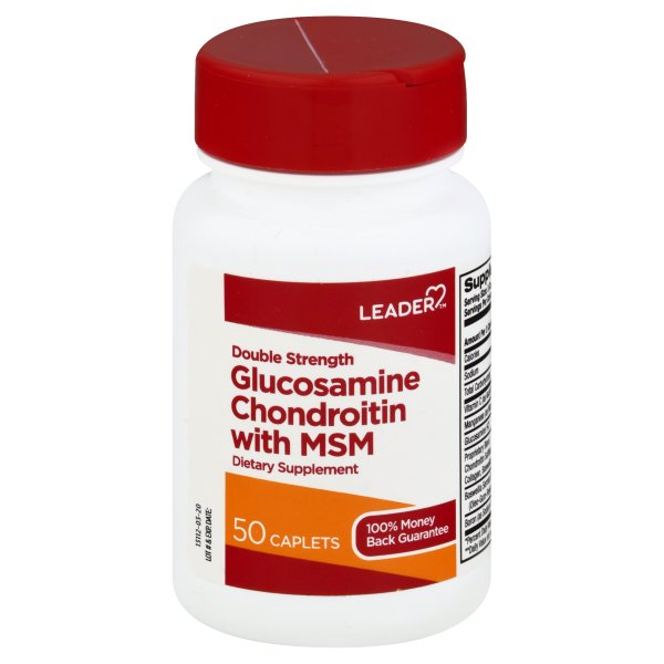 Image for Leader Glucosamine Chondroitin with MSM, Double Strength, Caplets,50ea from MOUNTAIN GROVE PHARMACY