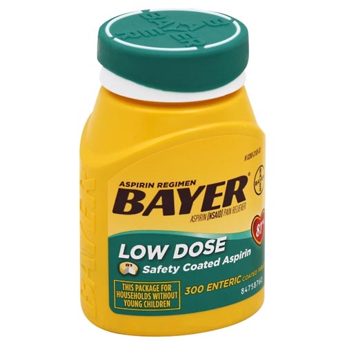 Image for Bayer Aspirin, Low Dose, 81 mg, Enteric Coated Tablets,300ea from MOUNTAIN GROVE PHARMACY